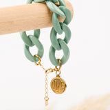 bracelet en acier inoxydable avec maillon pour femme 