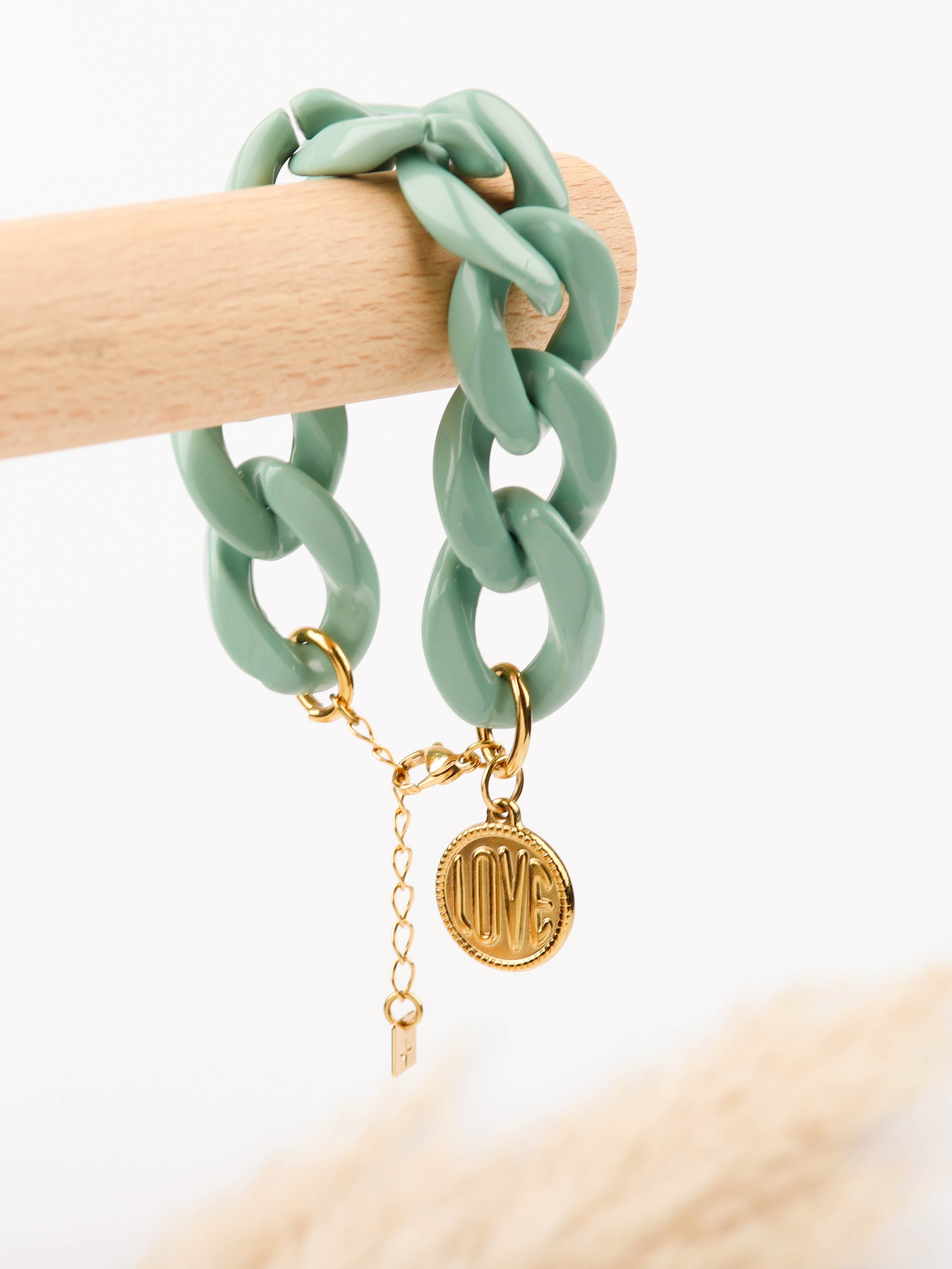 bracelet en acier inoxydable avec maillon pour femme 