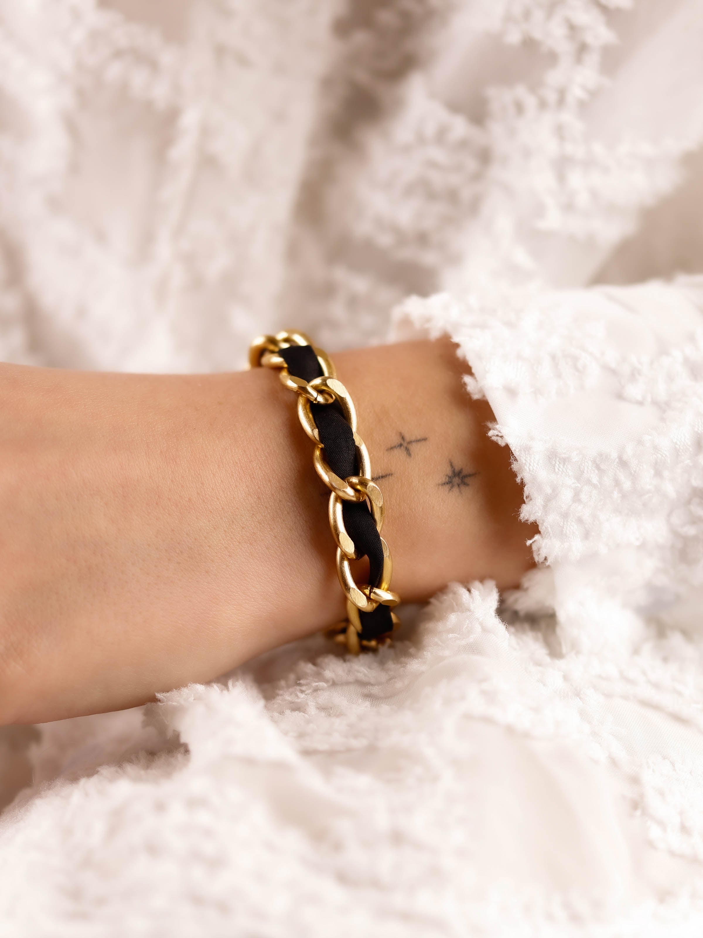 bracelet cordon en acier inoxydable pour femme 