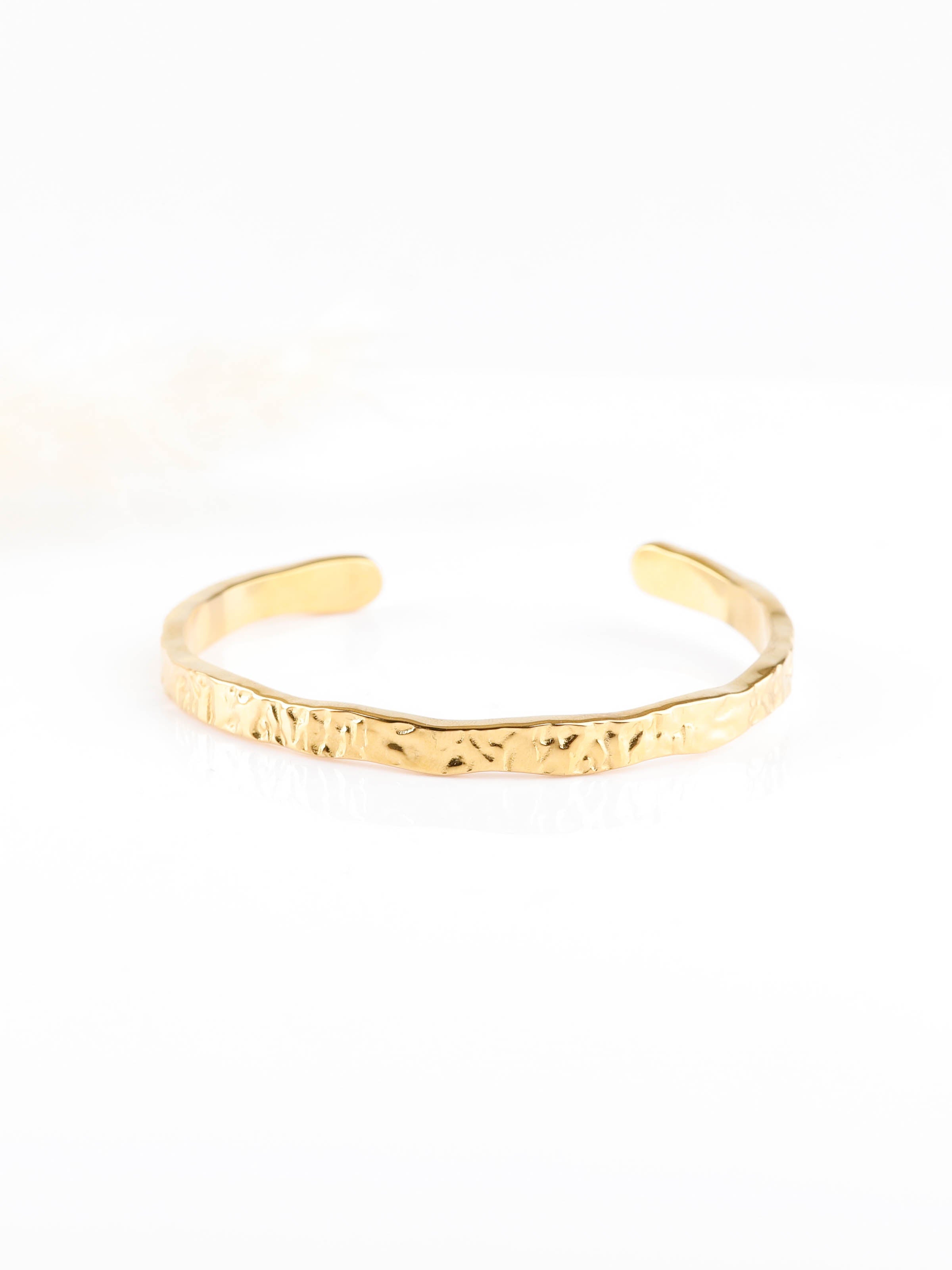 bracelet jonc en acier inoxydable réglable pour femme 
