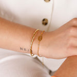 bracelet maille en acier inoxydable et résine pour femme 