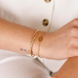 bracelet maille en acier inoxydable et résine pour femme 
