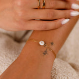 Bracelet - Chaîne - Nacre - Acier inoxydable - AGNES