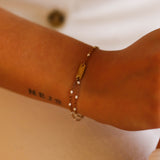 bracelet en acier inoxydable et résine pour femme 