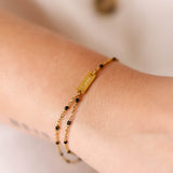 bracelet en acier inoxydable et résine pour femme 