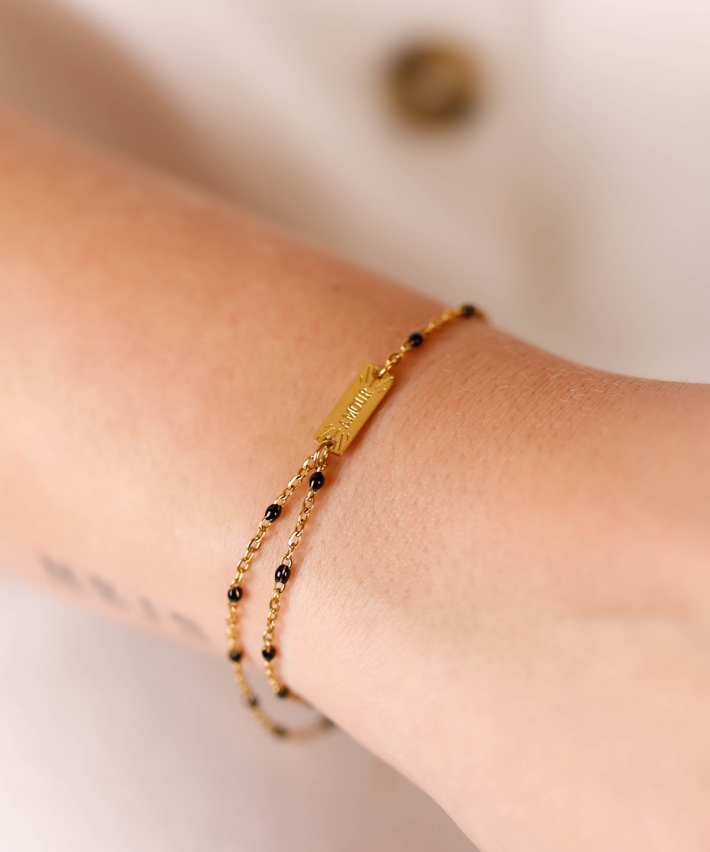 bracelet en acier inoxydable et résine pour femme 