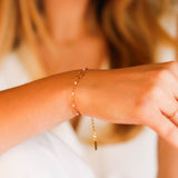 bracelet maille en acier inoxydable et résine pour femme 