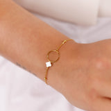 Bracelet - Chaîne - Nacre - Acier inoxydable - SOLÈNE