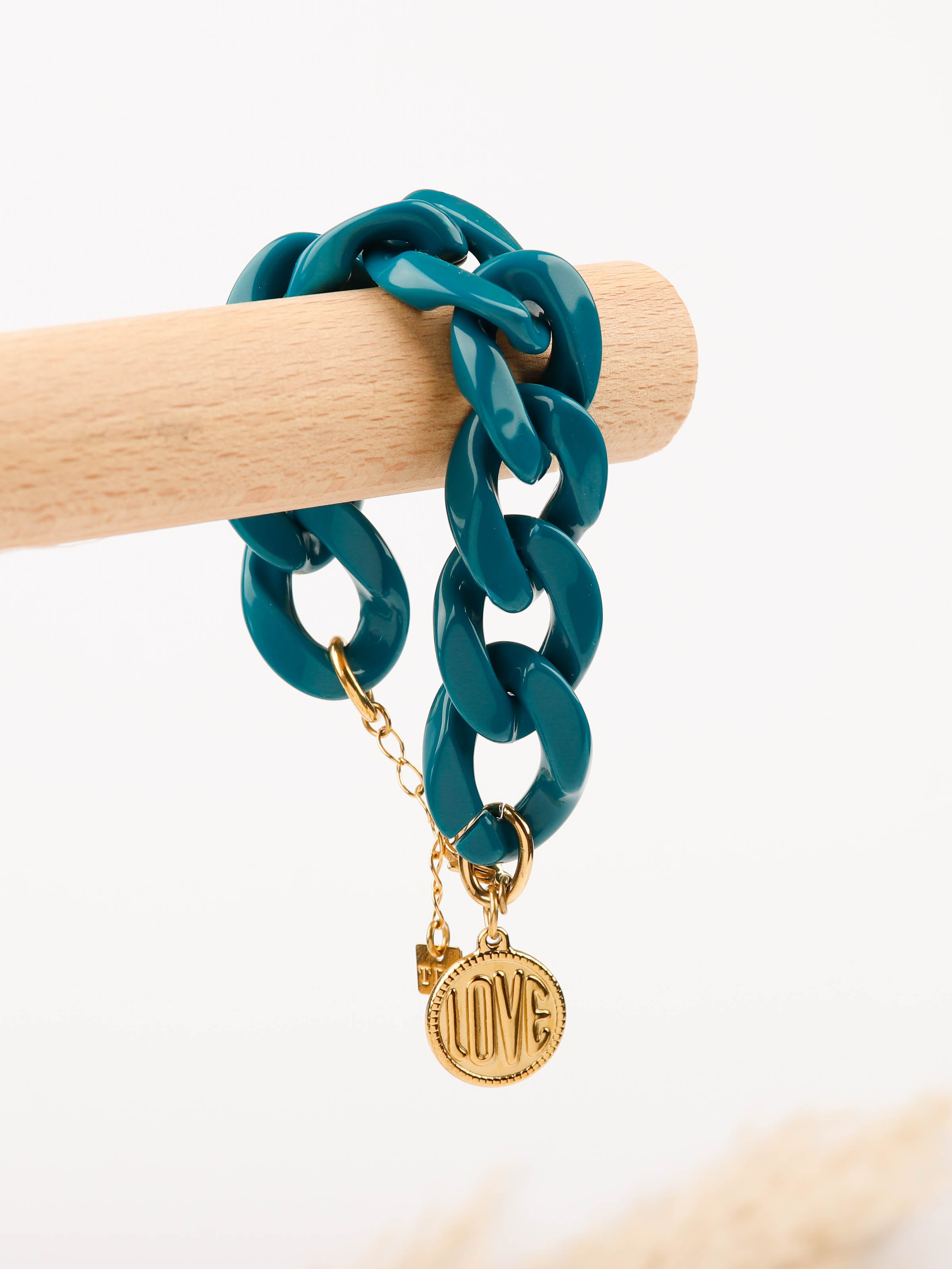 bracelet en acier inoxydable avec maillon pour femme 