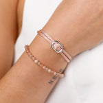bracelet cordon et maille en argent 925 pour femme 