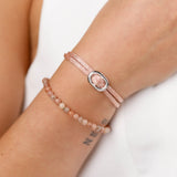 bracelet cordon et maille en argent 925 pour femme 