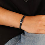 bracelet cordon et maille en argent 925 pour femme 