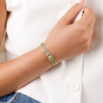 bracelet cordon et maille en argent 925 pour femme 