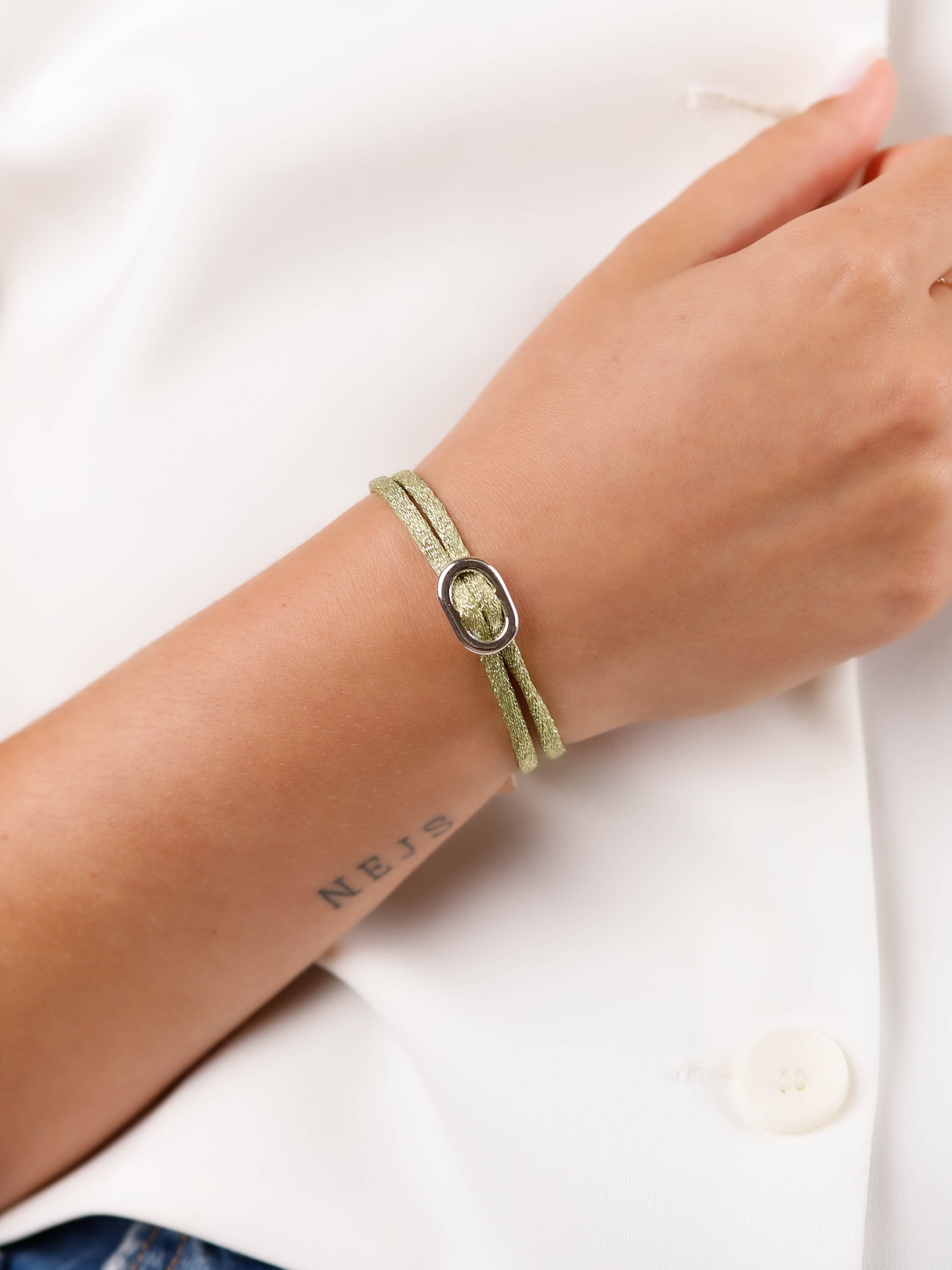 bracelet cordon et argent 925 pour femme 