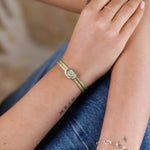 bracelet cordon et maille en argent 925 pour femme 