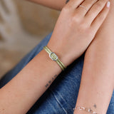 bracelet cordon et maille en argent 925 pour femme 