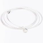 bracelet jonc en argent 925 et pierre de lune pour femme 