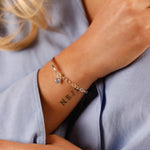 bracelet demi jonc en argent 925 et onyx bleu pour femme