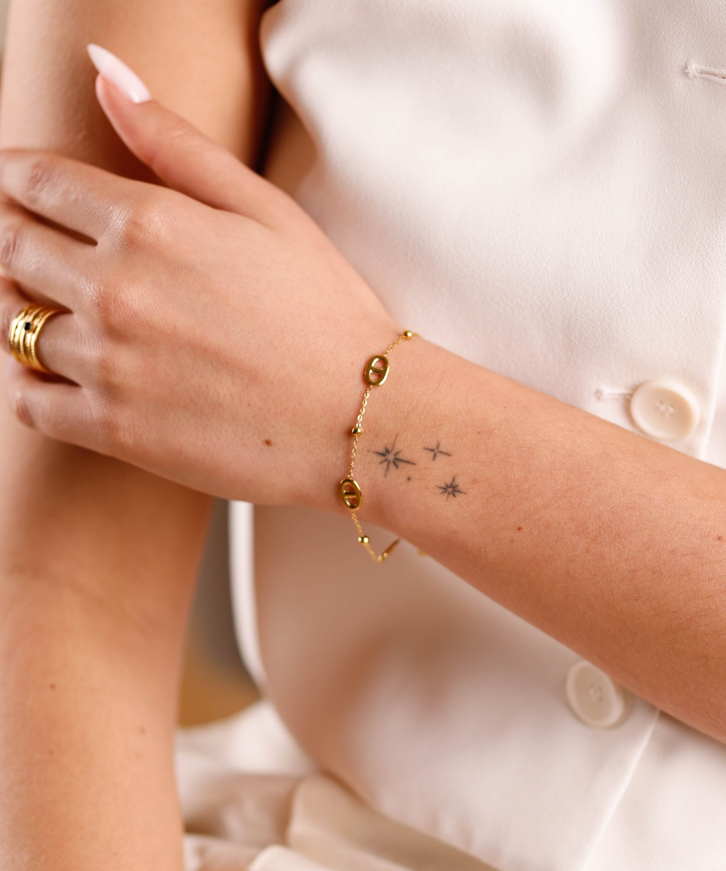 bracelet mailles en acier inoxydable pour femme 