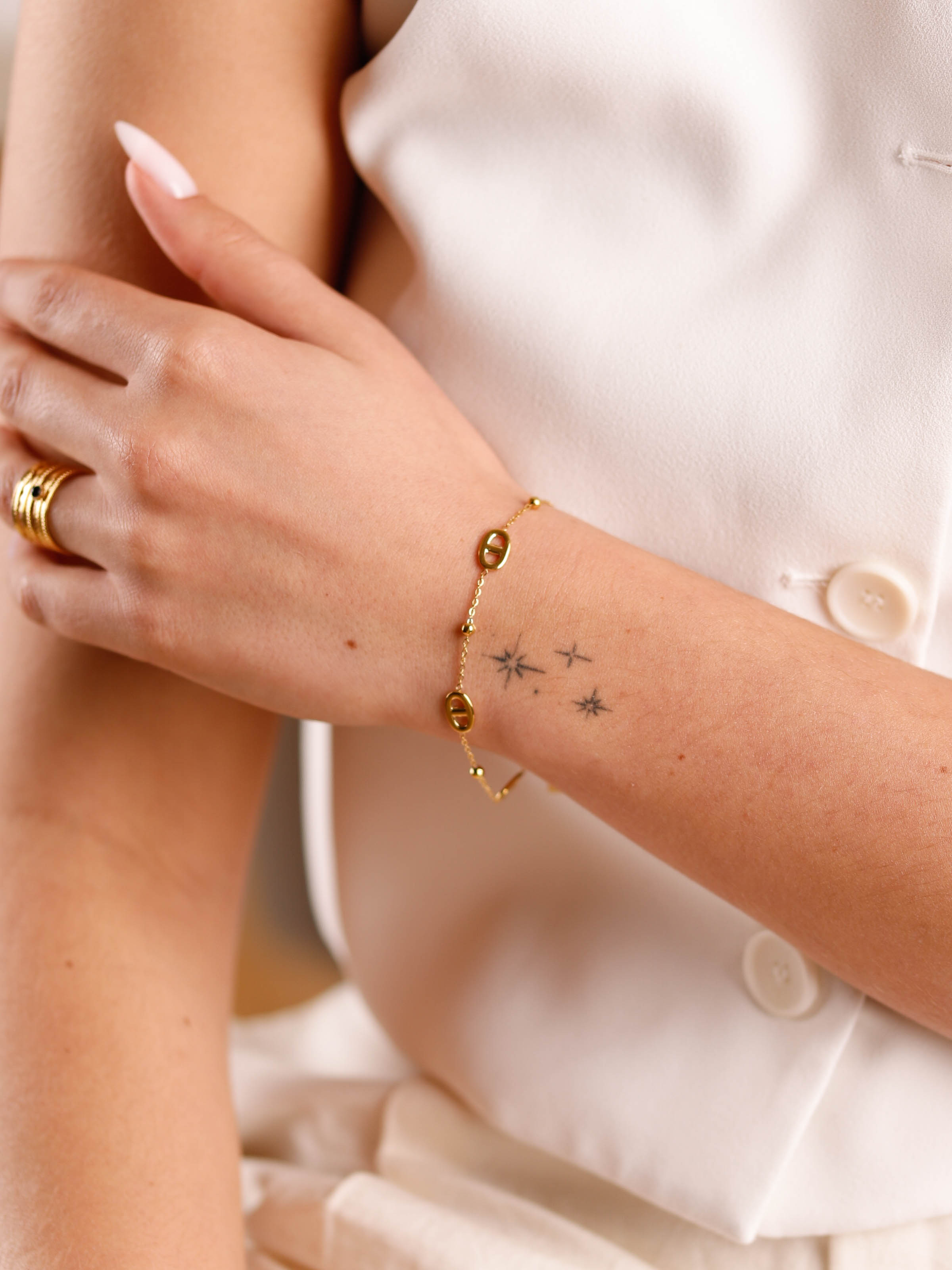 bracelet mailles en acier inoxydable pour femme 