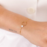 Bracelet - Chaîne - Nacre - Acier inoxydable - SOLÈNE