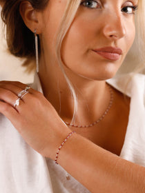 bracelet en argent 925 et grenat pour femme 