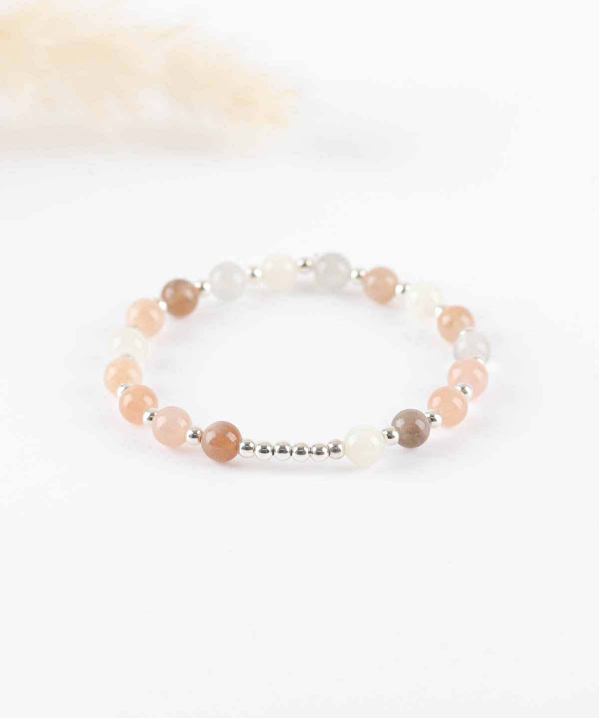 bracelet en argent 925 et pierre de lune pour femme 