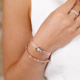 bracelet cordon et maille en argent 925 pour femme