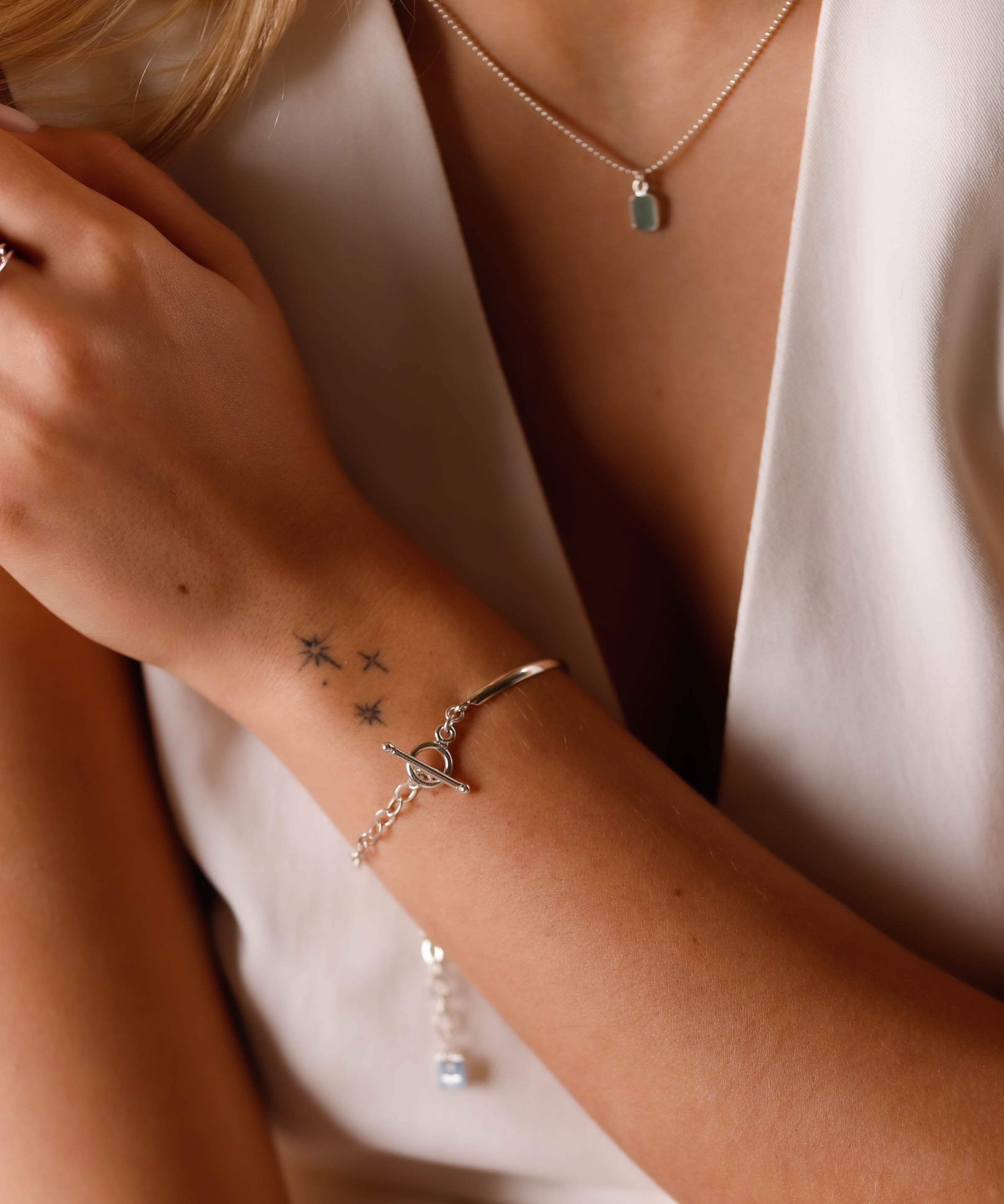 bracelet demi jonc en argent 925 pour femme 