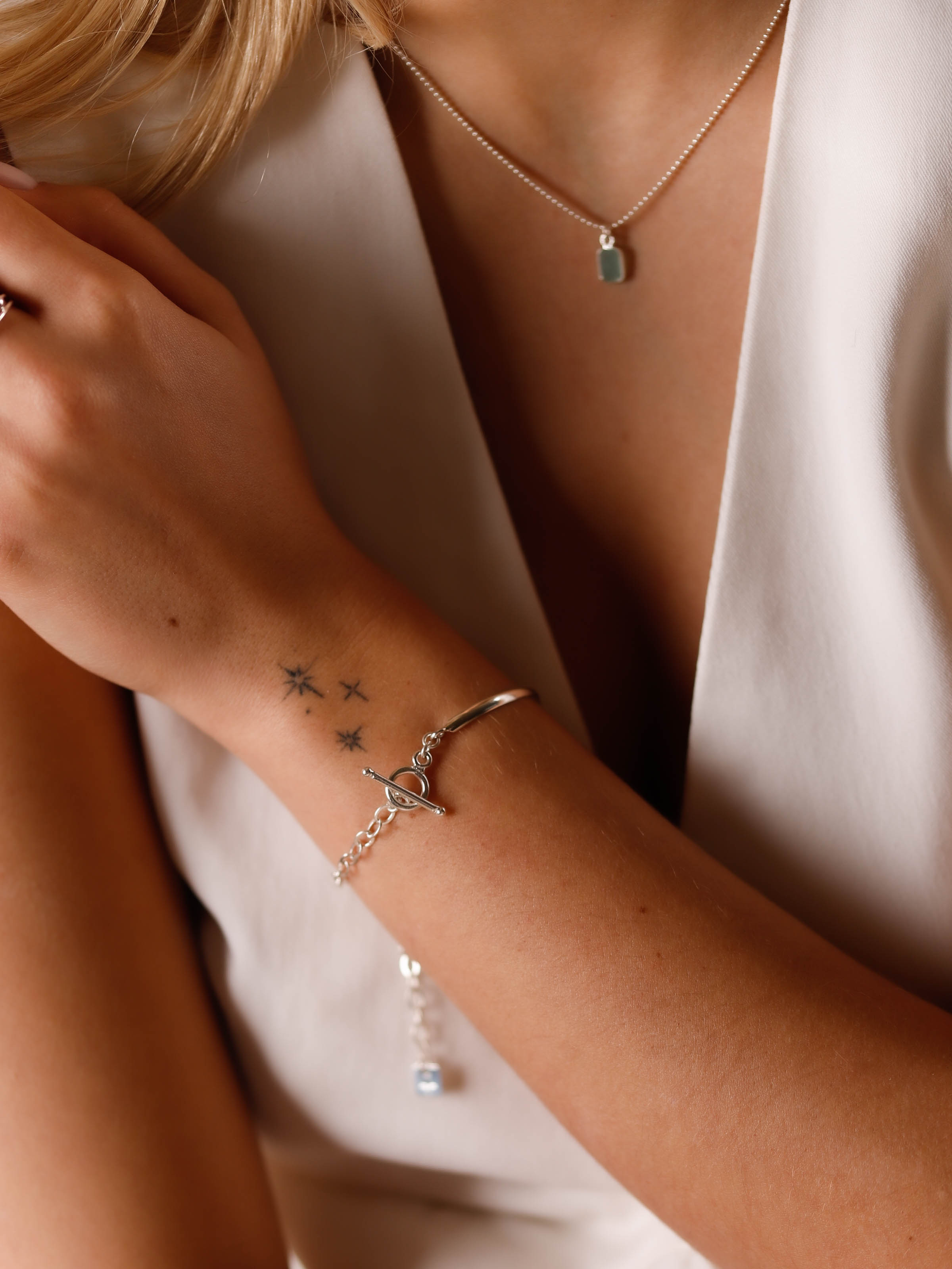 bracelet demi jonc en argent 925 pour femme 