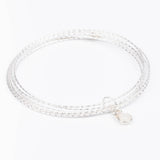 bracelet jonc en argent 925 et pierre de lune pour femme 