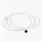 bracelet jonc en argent 925 et onyx pour femme 