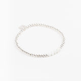 Bracelet - Perle - Cristaux - Blanc - Argent 925 - INCONTOURNABLE