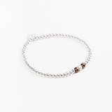 Bracelet - Perle - Cristaux - Chocolat - Argent 925 - INCONTOURNABLE