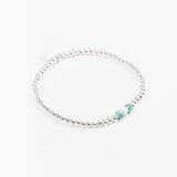 Bracelet - Perle - Cristaux - Turquoise - Argent 925 - INCONTOURNABLE