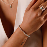 bracelet perle en 925 et larimar pour femme 