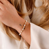 bracelet perle en plaqué or et nacre pour femme 
