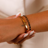 bracelet perle acier inoxydable pour femme 