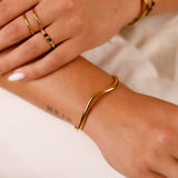 bracelet jonc en acier inoxydable pour femme 