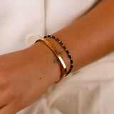bracelet perle en acier inoxydable pour femme 