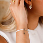 bracelet perle en acier inoxydable pour femme 