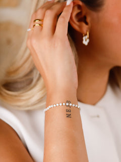 bracelet perle en acier inoxydable pour femme 