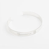 bracelet jonc en plaqué argent réglable pour femme 