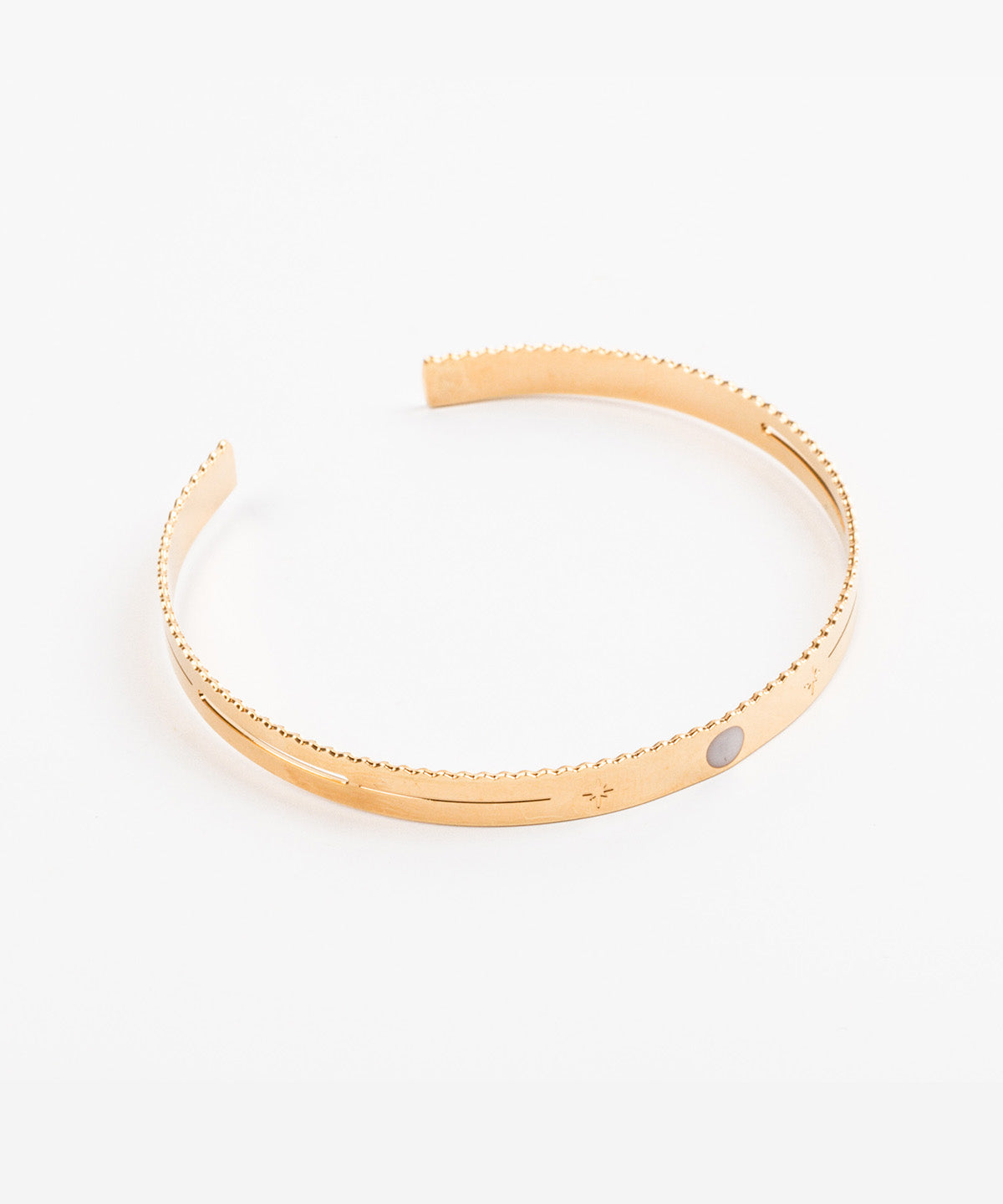 bracelet jonc en plaqué or réglable pour femme 