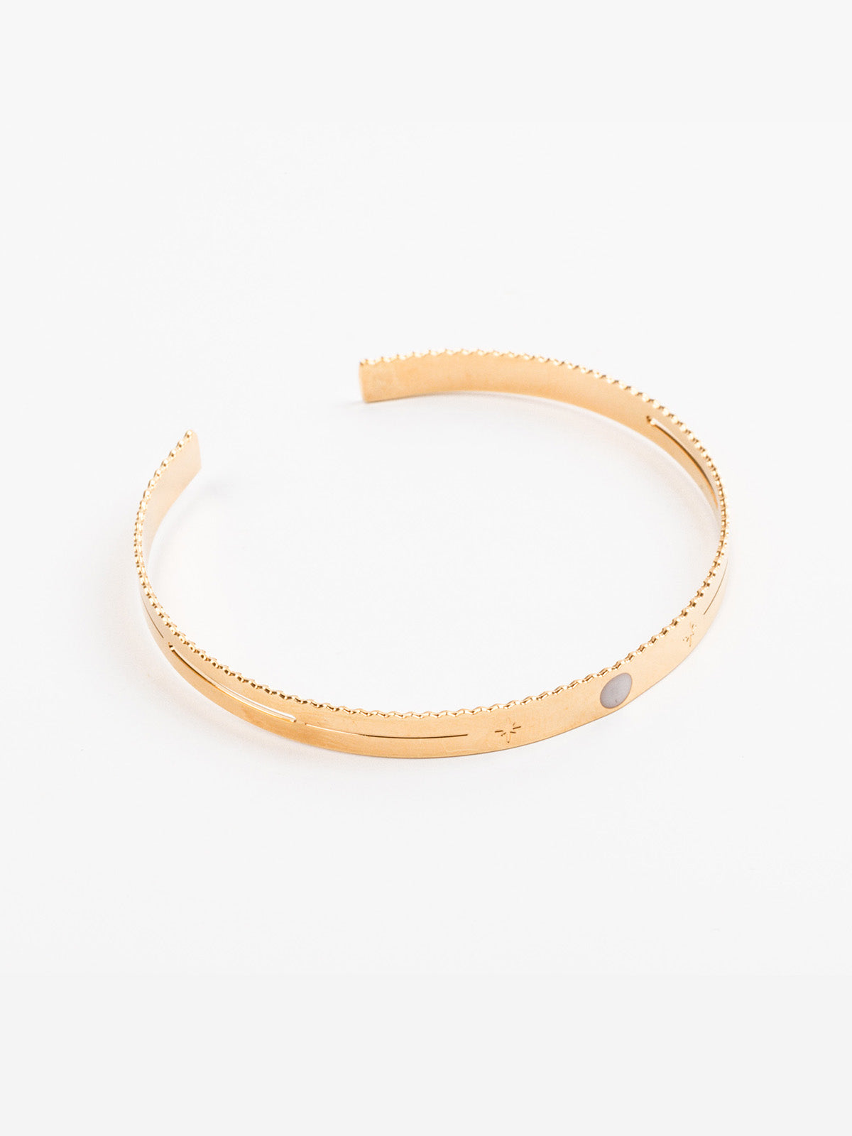 bracelet jonc en plaqué or réglable pour femme 