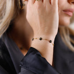 bracelet fleur en acier inoxydable pour femme 