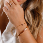 bracelet fleur choco en acier inoxydable pour femme 