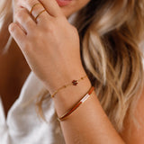 bracelet fleur choco en acier inoxydable pour femme 