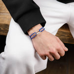 bracelet en argent 925 et cordon pour homme 
