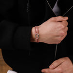 bracelet en argent 925 et cordon pour homme 
